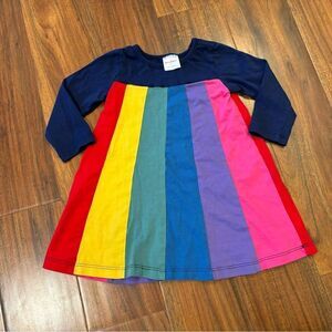 Hanna Andersson Rainbow Swing Dress Long Sleeve